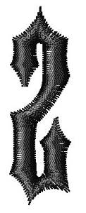 Picture of Iron Wood Font 2 Machine Embroidery Design