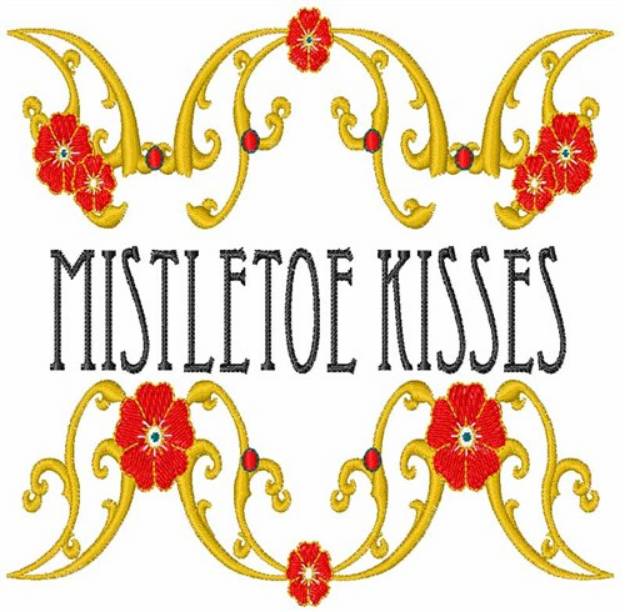 Picture of Mistltoe Kisses Machine Embroidery Design