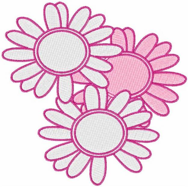 Picture of Daisies Machine Embroidery Design
