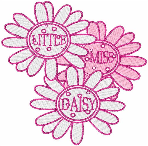 Little Miss Daisy Machine Embroidery Design