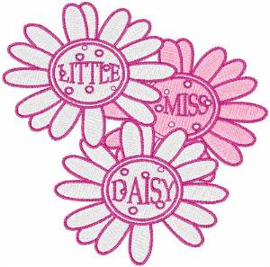 Picture of Little Miss Daisy Machine Embroidery Design