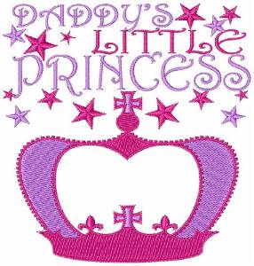 Picture of Daddys Little Princess Machine Embroidery Design