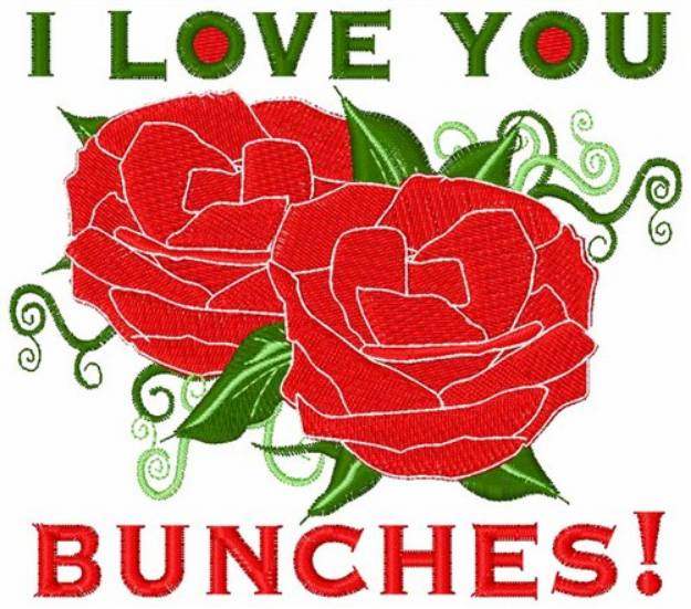 Picture of Love You Bunches! Machine Embroidery Design