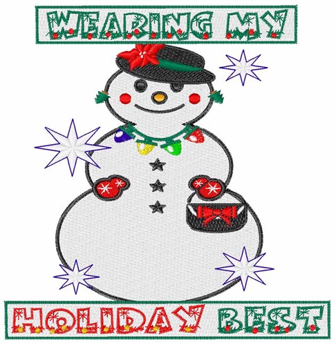 My Holiday Best Machine Embroidery Design