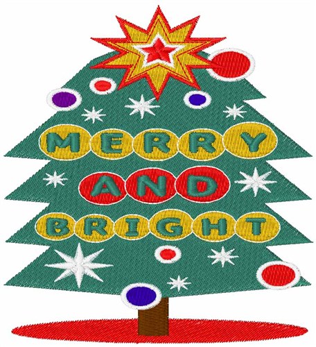 Merry And Bright Machine Embroidery Design