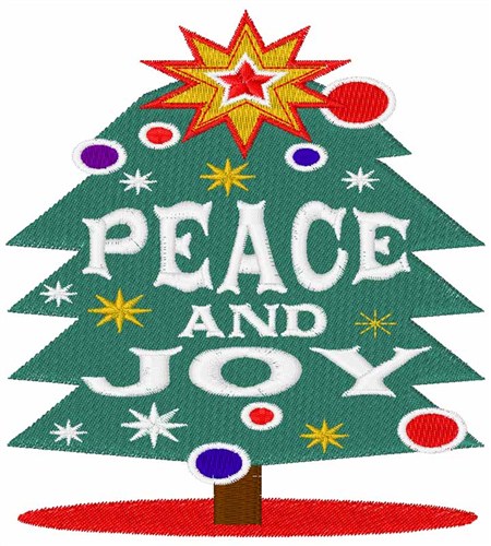 Peace And Joy Machine Embroidery Design