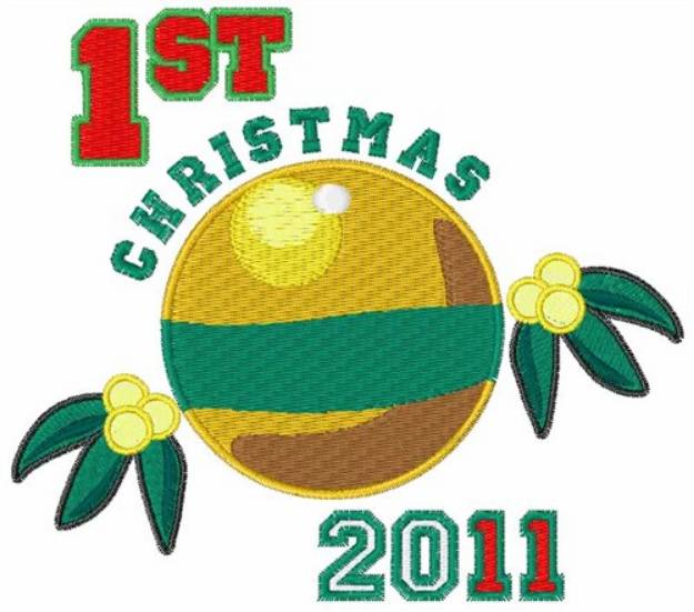 Picture of 1st Christmas 2011 Machine Embroidery Design