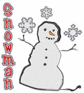 Picture of Snowman Machine Embroidery Design