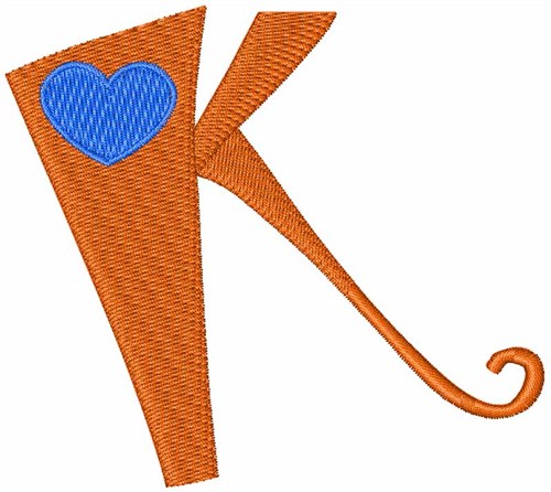 Valentine Font K Machine Embroidery Design