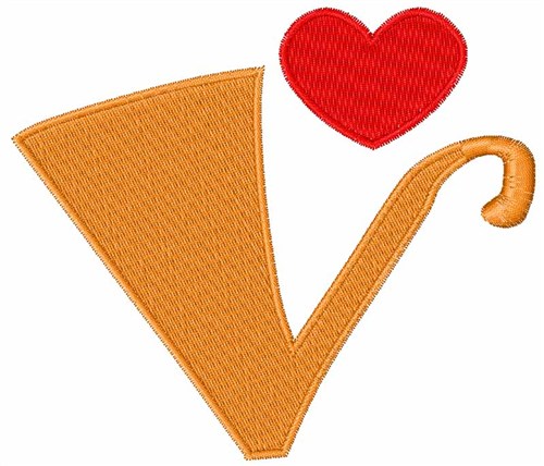 Valentine Lowercase v Machine Embroidery Design