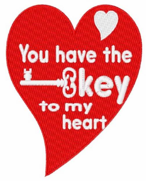 Picture of Key To My Heart Machine Embroidery Design