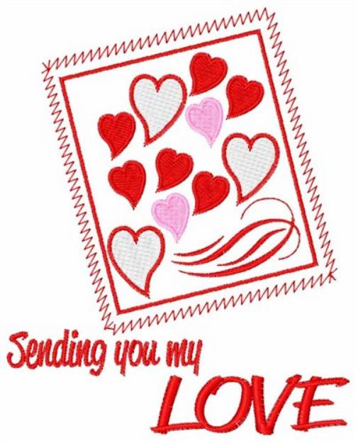 Picture of Sending My Love Machine Embroidery Design
