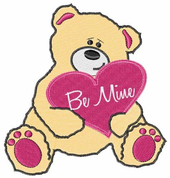 Picture of Be Mine Teddy Bear Machine Embroidery Design
