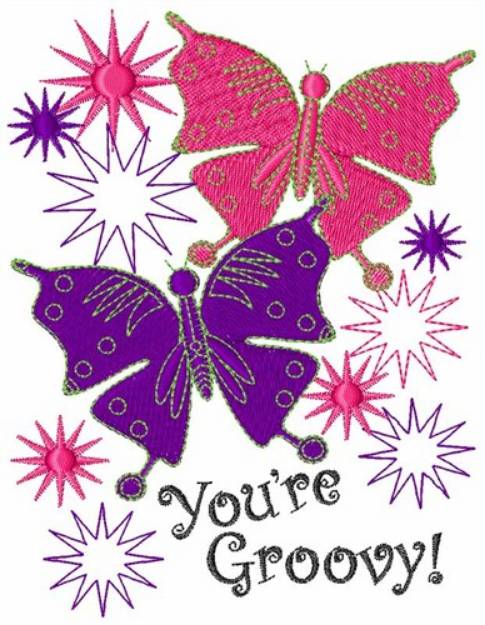 Picture of Youre Groovy Machine Embroidery Design