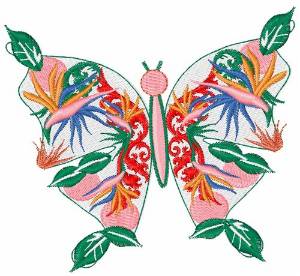 Picture of Tropical Butterfly Machine Embroidery Design