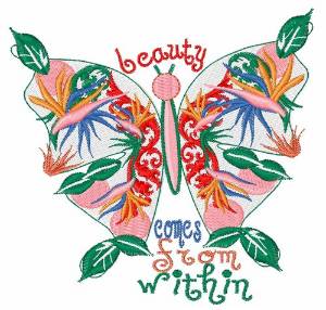 Picture of Beauty Comes From Within Machine Embroidery Design