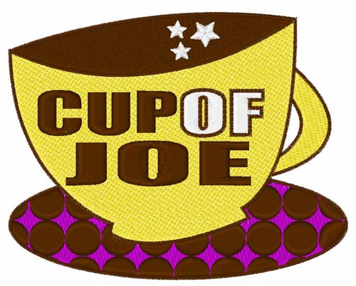Cup Of Joe Machine Embroidery Design