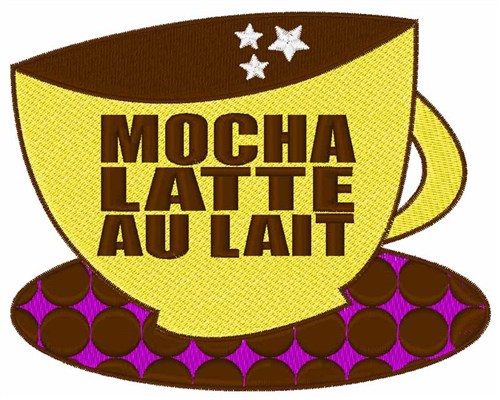 Mocha Latte Machine Embroidery Design