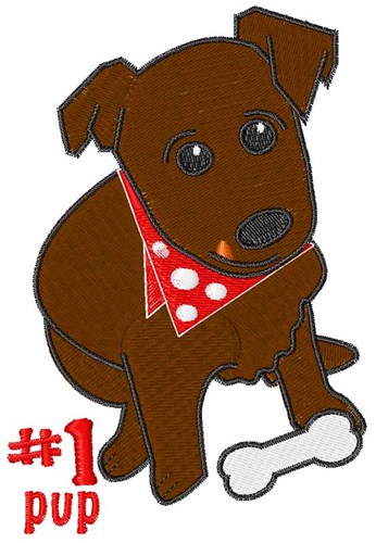 #1 Pup Machine Embroidery Design
