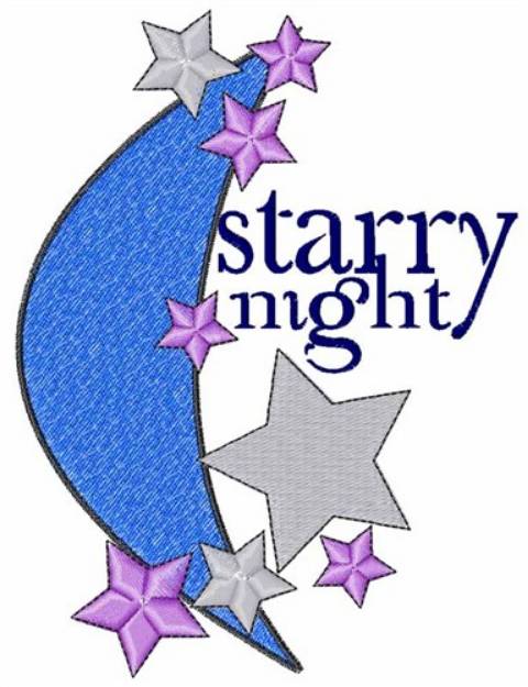 Picture of Starry Night Machine Embroidery Design