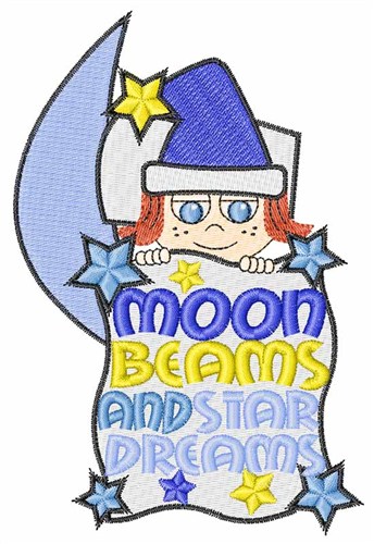 Moon Beams Machine Embroidery Design
