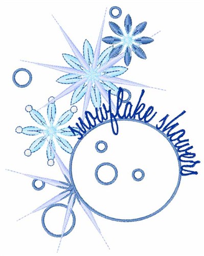 Snowflake Showers Machine Embroidery Design