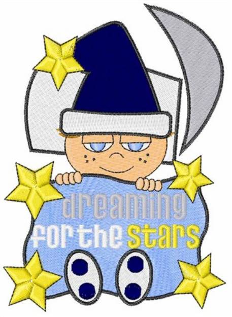Picture of Dreaming For The Stars Machine Embroidery Design