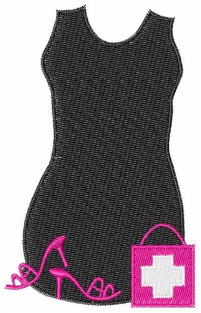 Picture of Little Black Dress Machine Embroidery Design