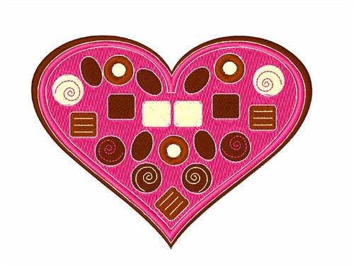 Chocolate Box Machine Embroidery Design