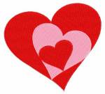 Picture of Red Hearts Machine Embroidery Design