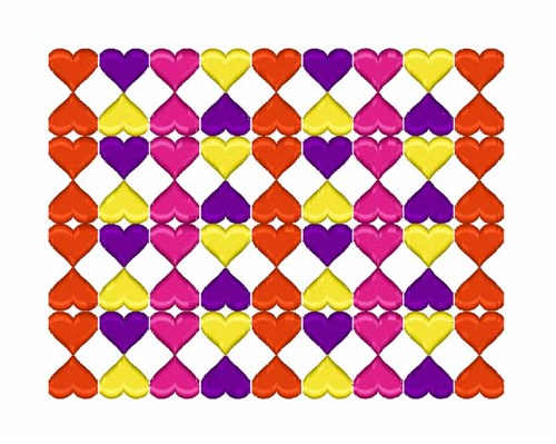 Heart Pattern Machine Embroidery Design