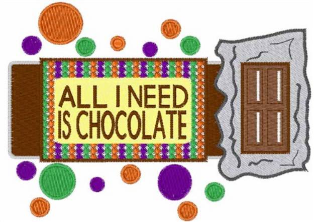 Picture of Need Chocolate Machine Embroidery Design