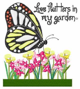 Picture of Love Flutters Machine Embroidery Design