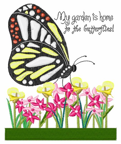 Home To Butterflies Machine Embroidery Design
