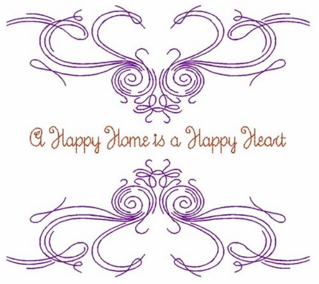 Picture of A Happy Home Machine Embroidery Design