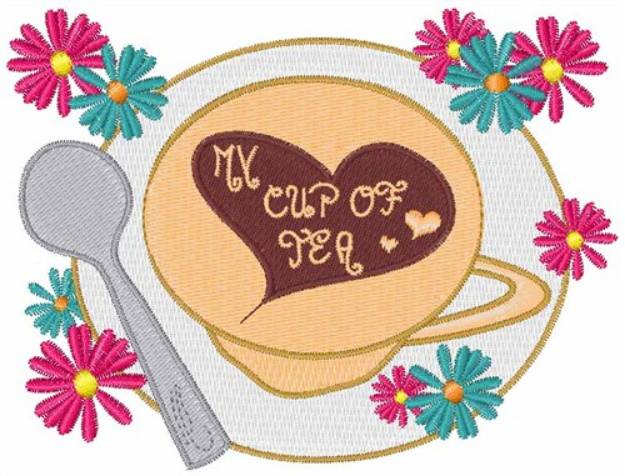 Picture of My Cup Of Tea Machine Embroidery Design