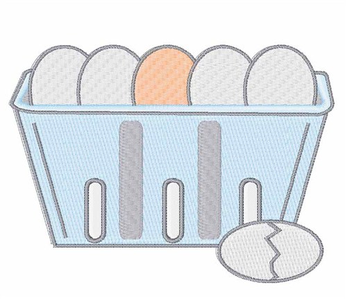 Egg Basket Machine Embroidery Design