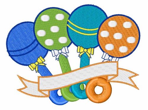 Baby Rattles Machine Embroidery Design