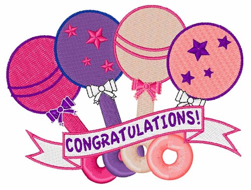 Congratulations! Machine Embroidery Design