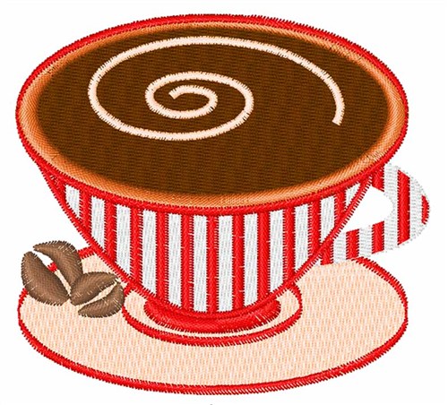 Coffee Mug Machine Embroidery Design
