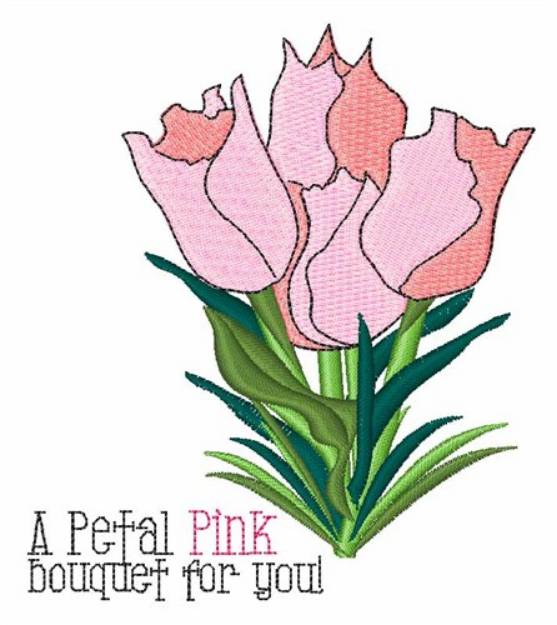 Picture of Petal Pink Bouquet Machine Embroidery Design