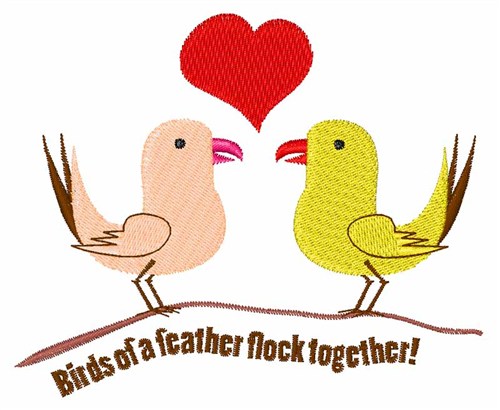 Flock Together Machine Embroidery Design