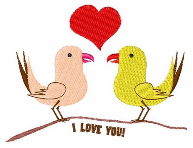 Picture of I Love You! Machine Embroidery Design