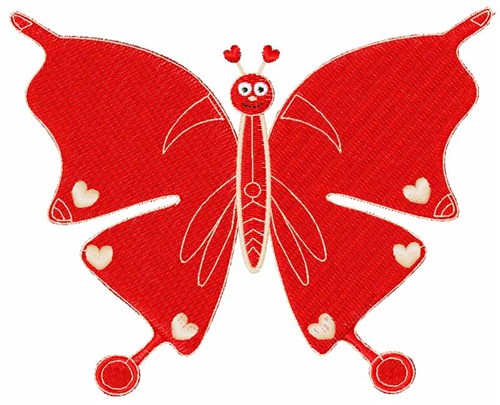 Valentine Butterfly Machine Embroidery Design
