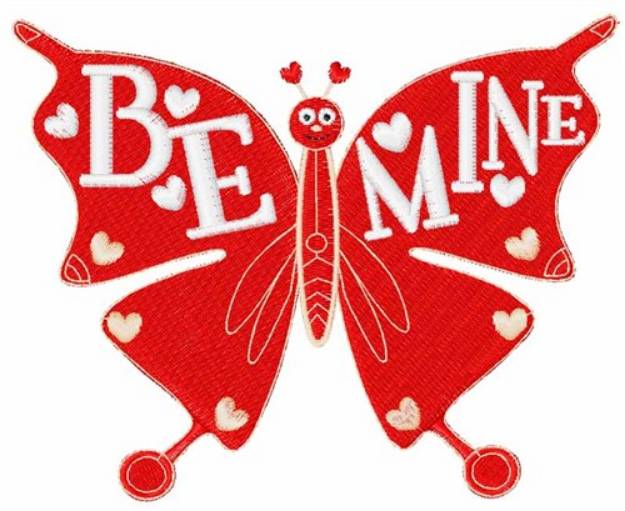 Picture of Be Mine Butterfly Machine Embroidery Design
