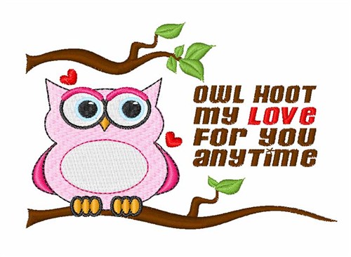 Owl Hoot Machine Embroidery Design
