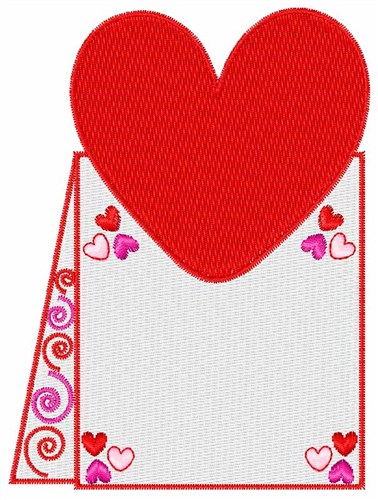 Valentine Card Machine Embroidery Design