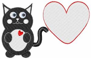 Picture of Valentine Cat Machine Embroidery Design