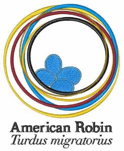 Picture of American Robin Machine Embroidery Design