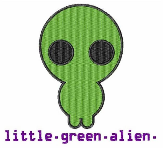 Picture of Little Green Alien Machine Embroidery Design